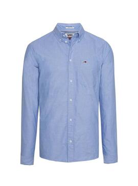 Camicia Tommy Jeans Oxford Blue Mens