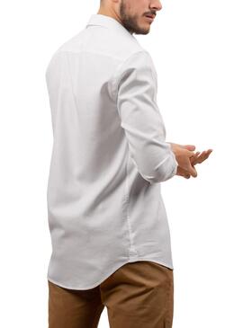 Camicia Klout Lino Bianco per Uomo