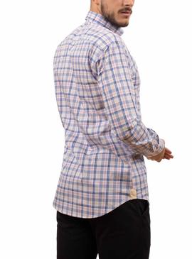 Camicia Klout Madras Bianco per Uomo