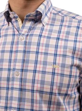 Camicia Klout Madras Bianco per Uomo