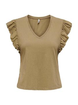 T-Shirt Only Lucilla Life Verde per Donna