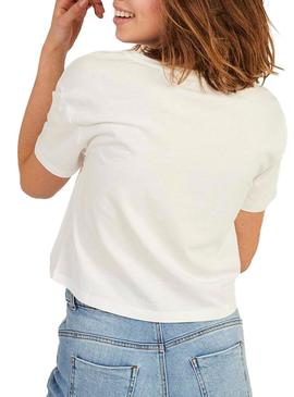 T-Shirt Naf Naf con illustrazione Bianco per Donna