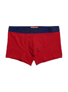 Mutande Superdry Trunk Blu y Rosso Uomo