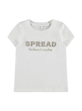 T-Shirt Name It Fami Bianco per Bambina