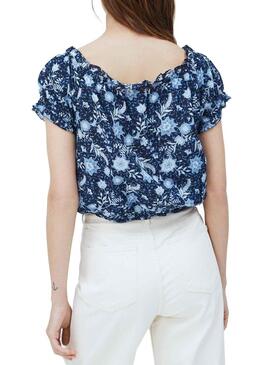 Camicia Pepe Jeans Erika Blu Navy per Donna