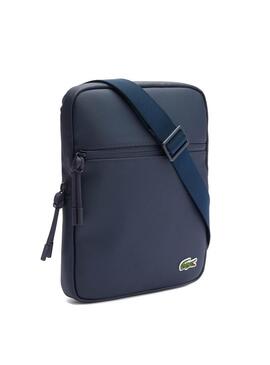 Borsa Lacoste Flat Crossover Blu Navy per Uomo