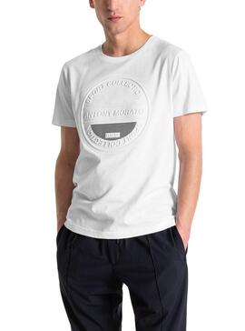 T-Shirt Antony Morato Logo Stripes Bianco Uomo