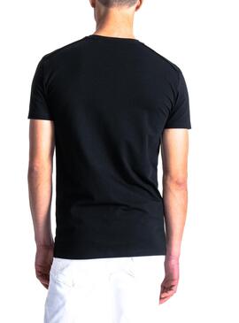 T-Shirt Antony Morato Stretch Nero per Uomo