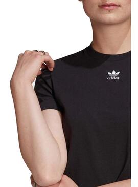 T-Shirt Adidas Crop Nero per Donna