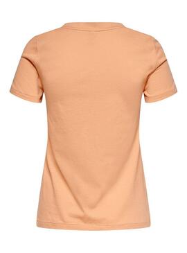 T-Shirt Only Lala Life Naranja per Donna