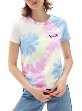 T-Shirt Vans Spiraling Wash Multicolor Donna