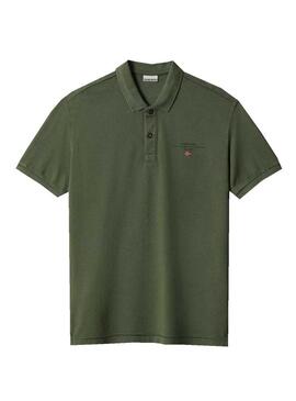 Polo Napapijri Elbas Verde per Uomo