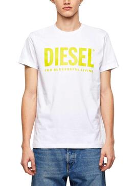 T-Shirt Diesel T-DIEGO-LOGO Bianco per Uomo