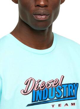 T-Shirt Diesel T-Diegos Azzurro per Uomo