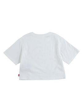 T-Shirt Levis High Rise Tee Bianco per Bambina