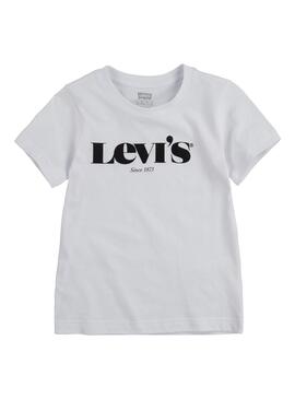 T-Shirt Levis Graphic  Tee Bianco per Bambino