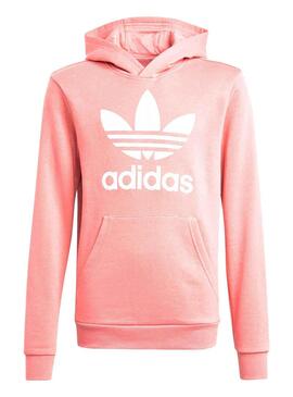 Felpa Adidas Trefoil Rosa Chiaro per Bambina