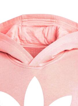 Felpa Adidas Trefoil Rosa Chiaro per Bambina