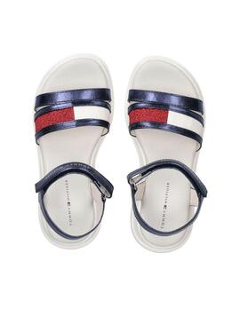 Sandali Tommy Hilfiger Velcro Bianco per Bambina