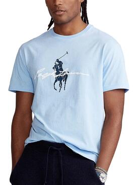 T-Shirt Polo Ralph Lauren Elite Blue per Uomo