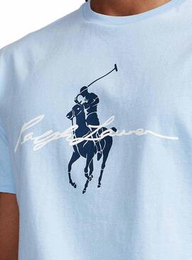 T-Shirt Polo Ralph Lauren Elite Blue per Uomo