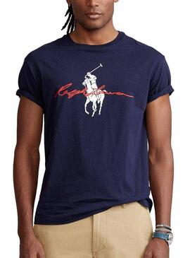 T-Shirt Polo Ralph Lauren Cruise Blu Navy Uomo