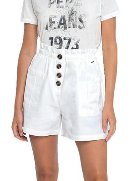 Short Pepe Jeans Nell Bianco per Donna