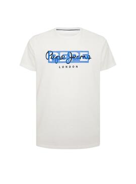 T-Shirt Pepe Jeans Godric Bianco per Uomo