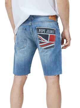 Bermuda Pepe Jeans Stanley Blu Claro per Uomo