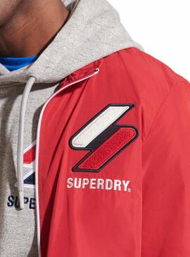 Giacca Superdry Track Cagoule Rosso per Uomo