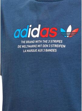 T-Shirt Adidas Adicolor Graphic Blu Bambino y Bambina