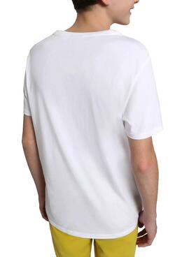 T-Shirt Napapijri Seji Bianco per Bambino