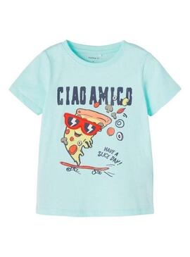 T-Shirt Name It Halvin Blu per Bambino