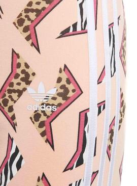 Leggings Adidas Allover Print Rosa Claro per Bambina