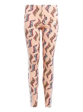 Leggings Adidas Allover Print Rosa Claro per Bambina