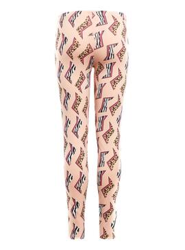 Leggings Adidas Allover Print Rosa Claro per Bambina