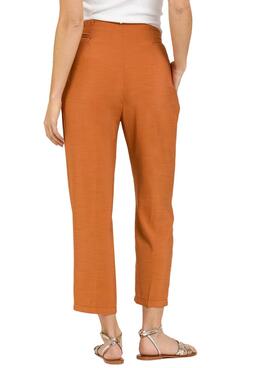 Naf Naf Paperbag Pantaloni arancioni Donna