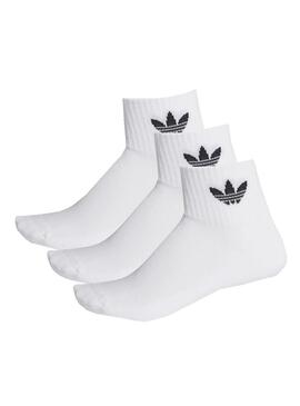 Calzini Adidas Mid Ankle Bianco per Bambino Bambina