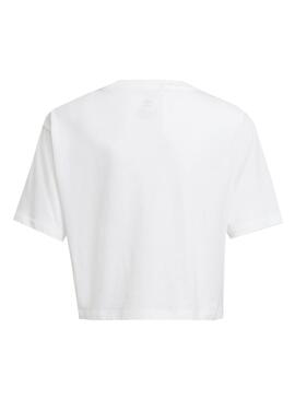 T-Shirt Adidas Crop Tee Bianco per Bambina