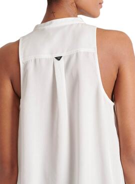 Camicia Superdry Tencel Bianco per Donna