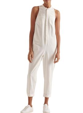 Jumpsuit Superdry Sleeveless Bianco per Donna