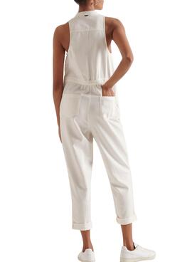 Jumpsuit Superdry Sleeveless Bianco per Donna