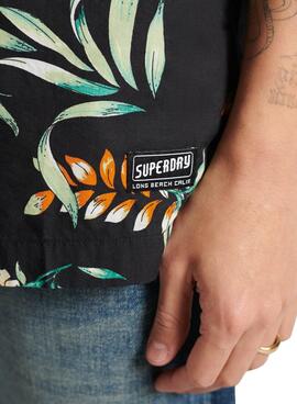 Camicia Superdry Hawaiian Nero per Uomo