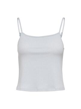 Top Only Larra Cropped Singlet Bianco per Donna
