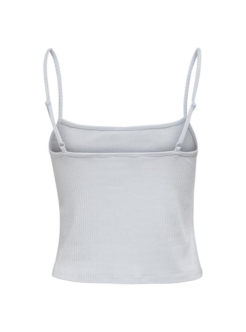 Top Only Larra Cropped Singlet Bianco per Donna