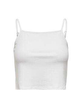 Top Only Larra Cropped Bianco per Donna