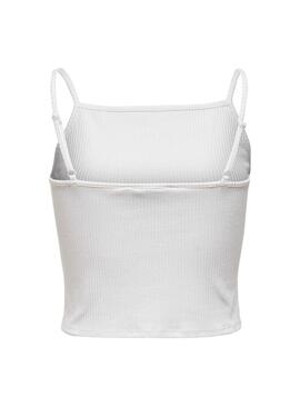 Top Only Larra Cropped Bianco per Donna