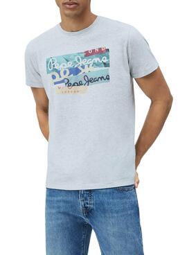 T-Shirt Pepe Jeans Mig Grigio per Uomo