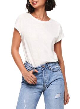 T-Shirt Only Ama Life Bianco per Donna