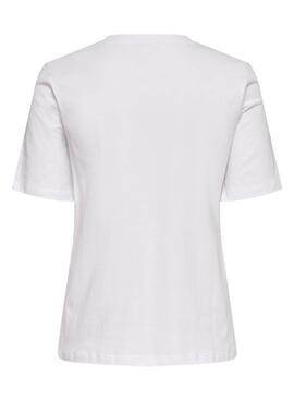 T-Shirt Only Iris Life Bianco per Donna